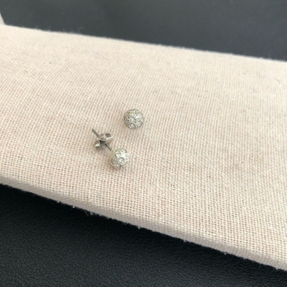 Vintage Silver Tone Stud Earrings - Picture 1 of 2